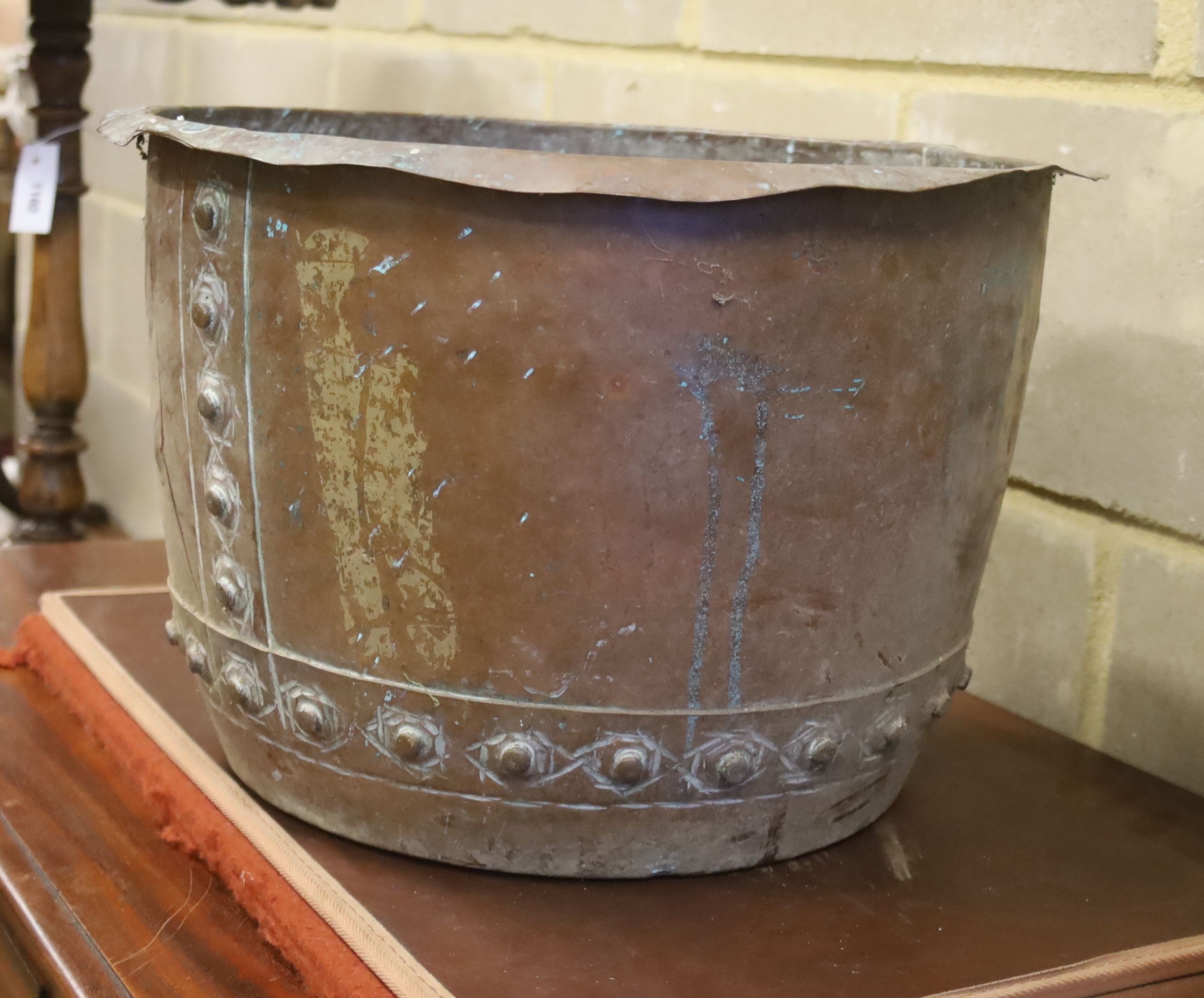 A Victorian copper copper stamped Cooper & Co., diameter 43cm